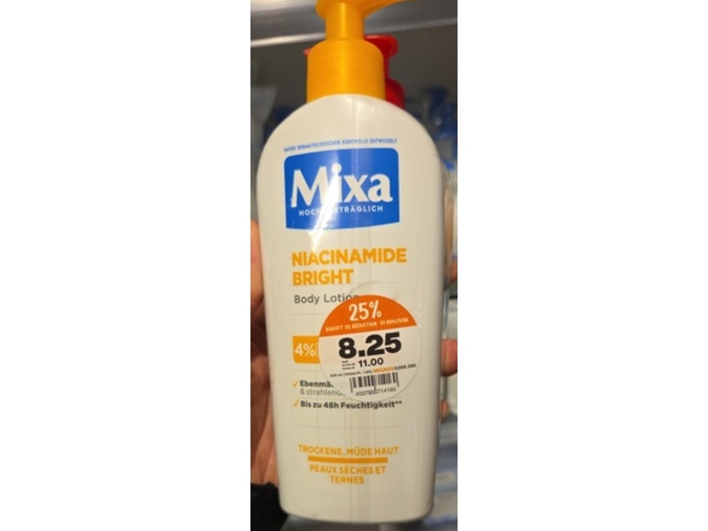 Mixa Niacinamide Bright Body Lotion, 250 mL