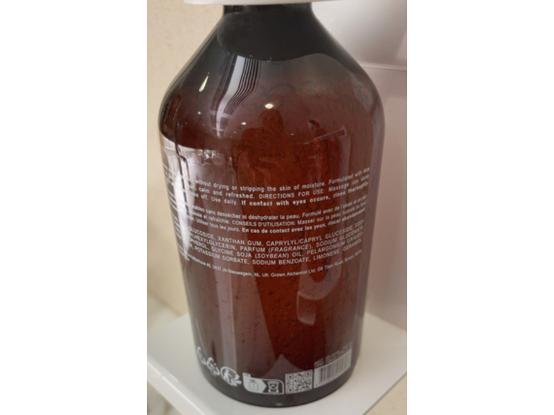 Grown Alchemist Equinox Gentle Gel Facial Cleanser, Aloe+Geranium&Rose, 16.9 fl oz/500 mL