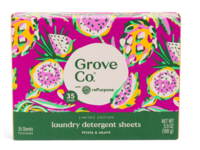 Grove Co. Laundry Detergent Sheets, Pitaya & Agave, 35 Loads, 35.9 oz/168 g, 5 Count - thumbnail 1