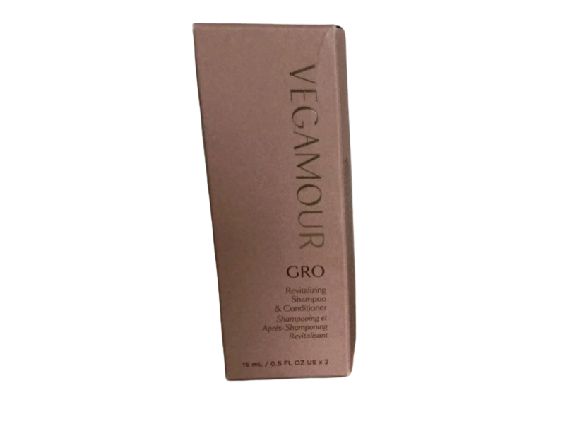 Vegamour GRO Revitalizing Shampoo & Conditioner, 0.5 fl oz/15 mL
