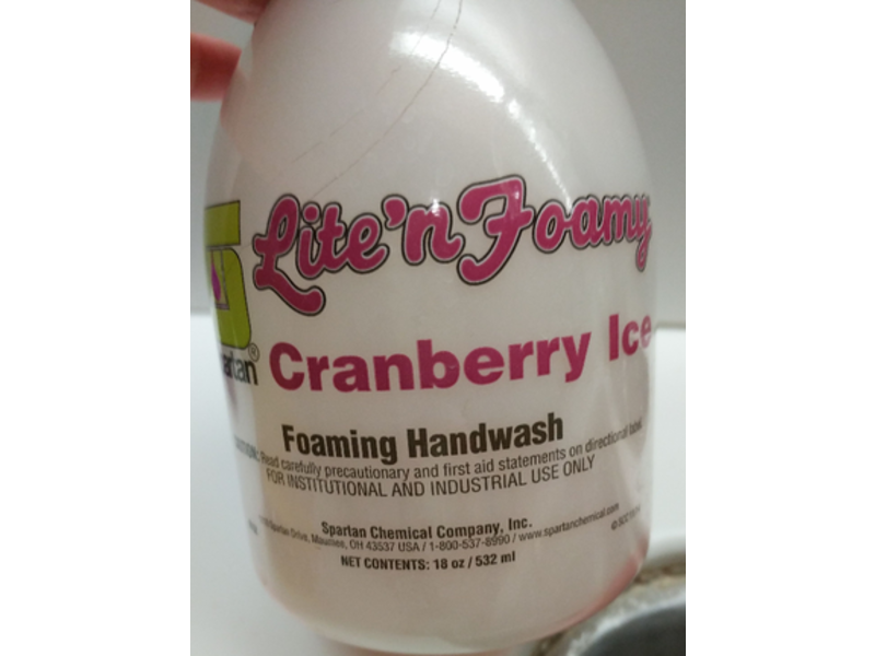 Spartan Lite'n Foamy Cranberry Ice, 18 fl oz/532 mL