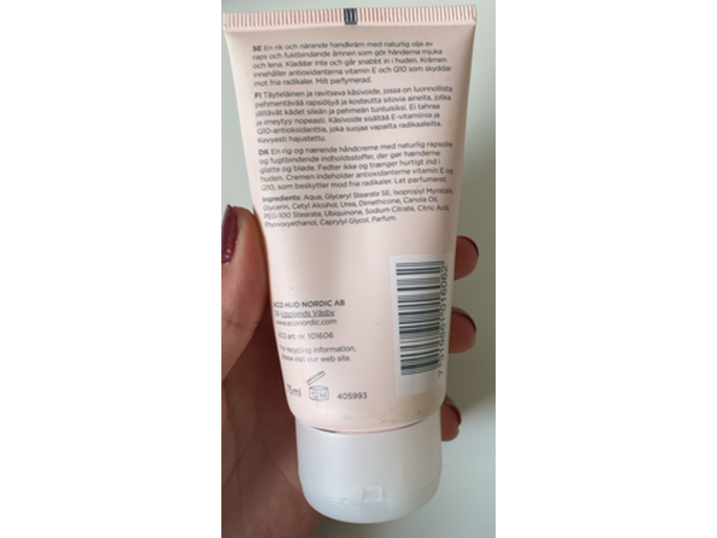 ACO Hand Cream Rich, Canola Oil & Q10, 75 mL