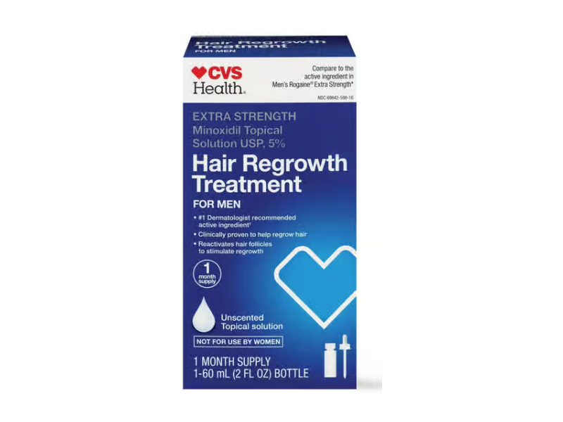 CVS Health Men Hair Regrowth Treatment, 5% Minoxidil Solution, 2 fl oz/60 mL