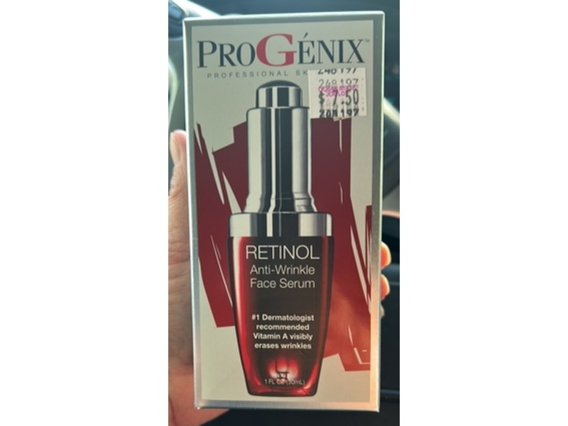 Progenix Professional Skin Care Retinol Anti-Wrinkle Face Serum, 1 fl oz/30 mL
