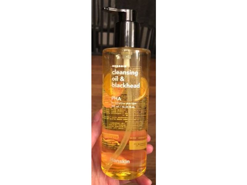 Hanskin Cleansing Oil Cleanser, Blackhead Facial PHA Moisturizer, 10.55 fl oz/300 mL