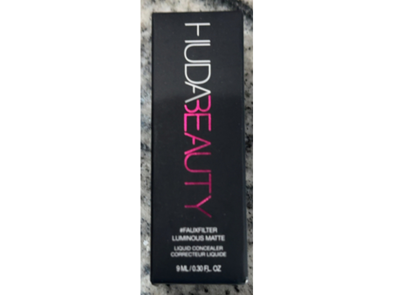 Huda Beauty #FauxFilter Luminous Matte Liquid Concealer, 2.7N Coconut Flakes, 0.30 fl oz/9 mL