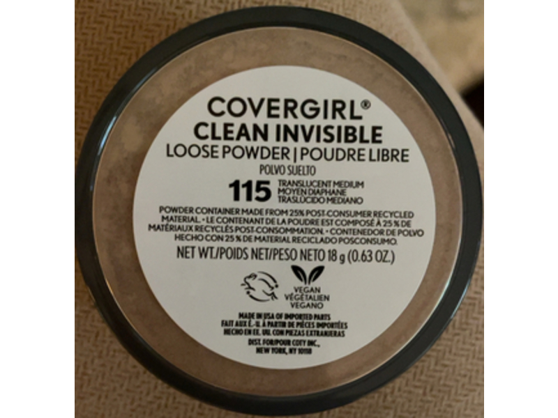 Covergirl Clean Invisible Loose Powder, 115 Translucent Medium,0.63 oz/18 g