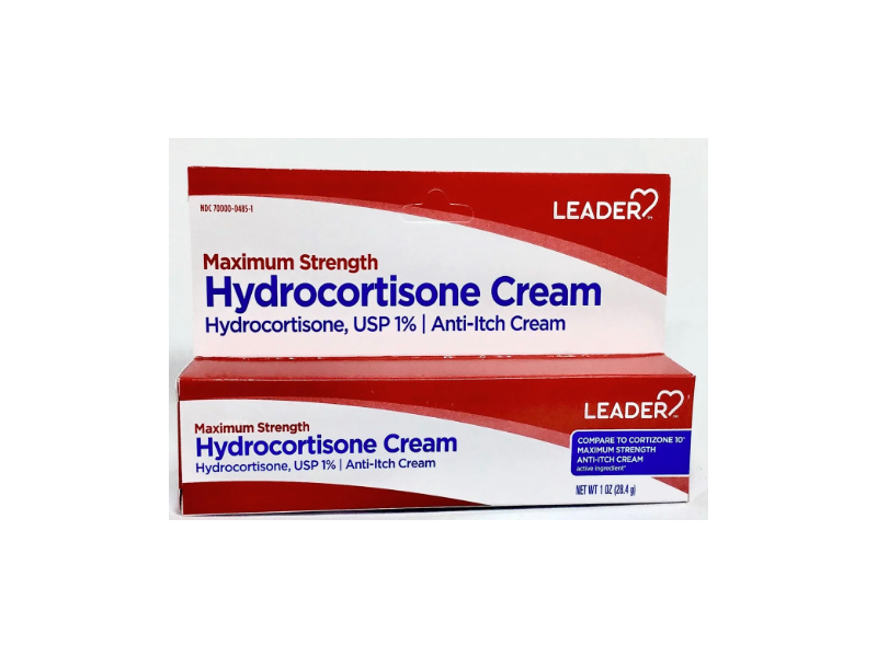 Leader Maximum Strength Hydrocortisone 1% Anti-Itch Cream, 1 oz/28.4 g