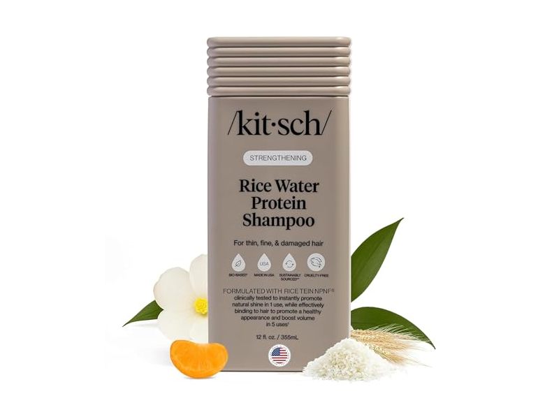 Kitsch Strengthening Rice Water Protein Shampoo, 12.3 fl oz/364 mL