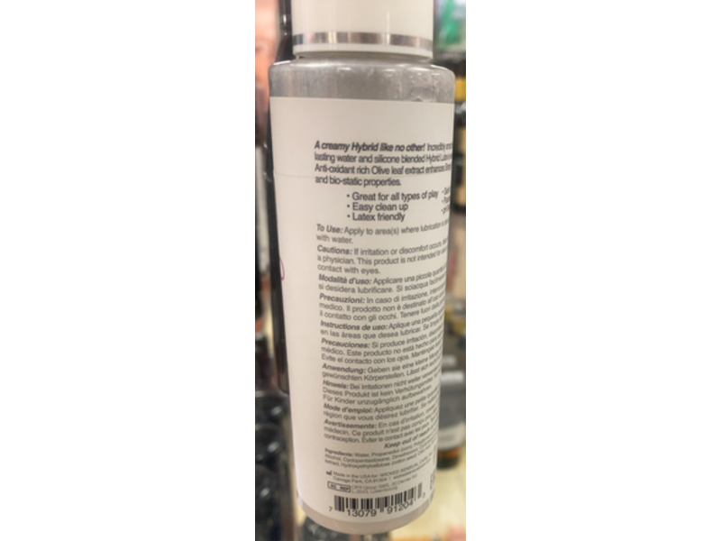 Wicked A Clean & Simple Creamy Hybrid Lubricant, Olive Leaf Extract, Propylene Glycol & Glycerine Free, 4.0 fl oz/120 mL