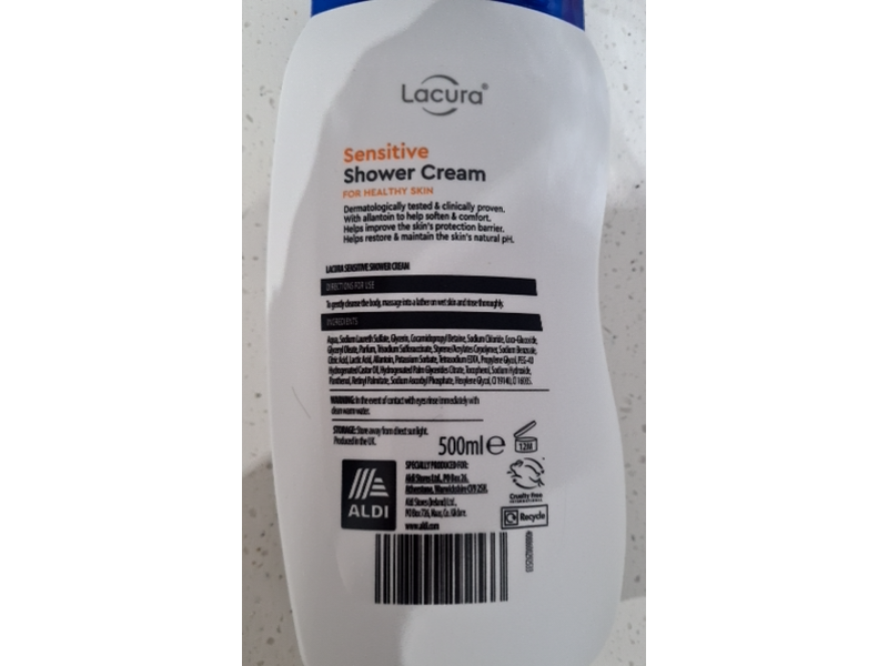 Lacura Sensitive Shower Cream, 500 mL