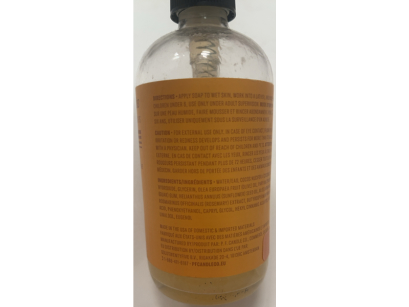 Pf Candle Co Hand & Body Wash, Golden Hour, 8 fl oz/ 236 mL