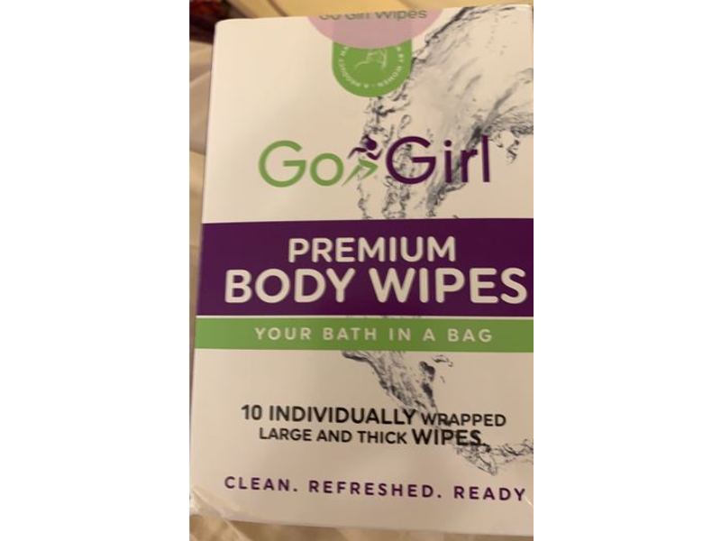Go Girl Premium Body Wipes, 10 Counts