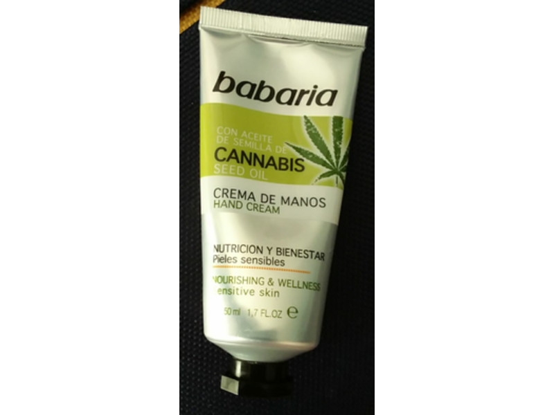 Babaria Nourishing Hand Cream, Cannabis Seed Oil, 1.7 fl oz/50 mL