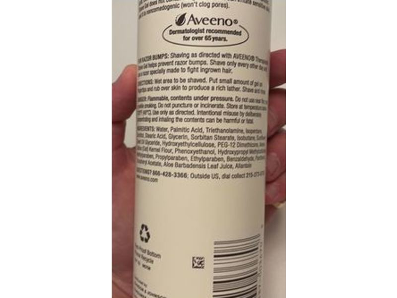 Aveeno Therapeutic Shave Gel, 7.0 oz / 198 g
