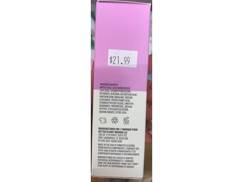 Acure Radically Rejuvenating Retinoid Night Complex Serum, 1 fl oz/30 mL