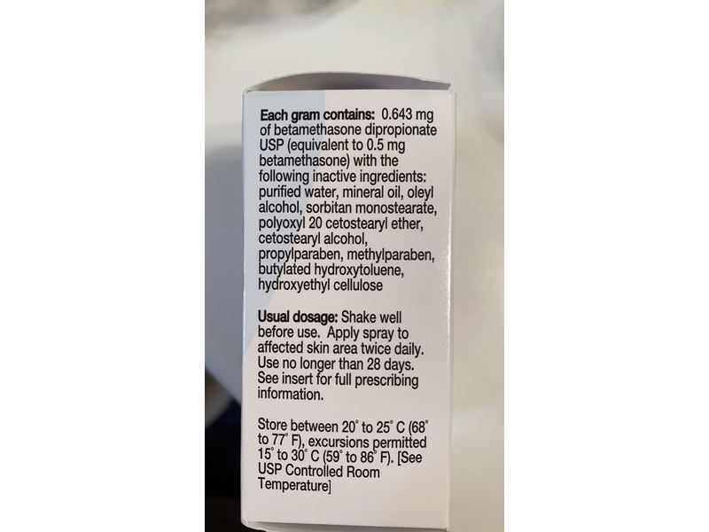 Sernivo (betamethasone dipropionate) Spray 0.05%, 120 mL Encore Dermatology (RX)