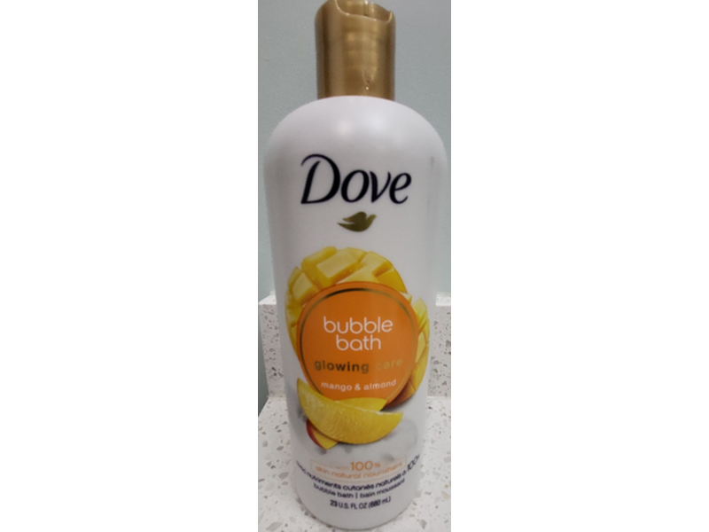 Dove Bubble Bath Glowing Care Bubble Bath, 23 fl oz/680 mL
