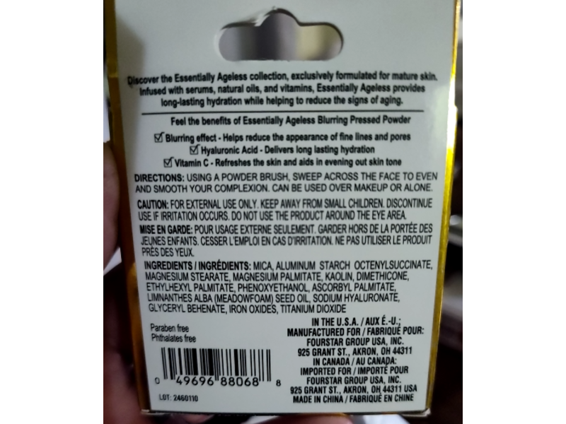 b.Pure Essentially Ageless Blurring Pressed Powder, Medium-Deep, 0.17 oz/4.8 g