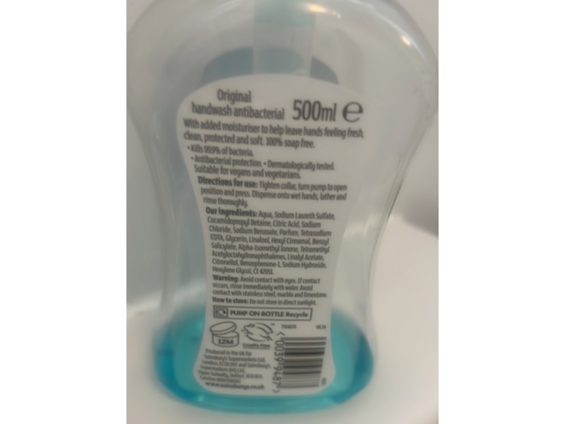 Sainsbury's Everyday Wash Handwash, Original, 500 mL