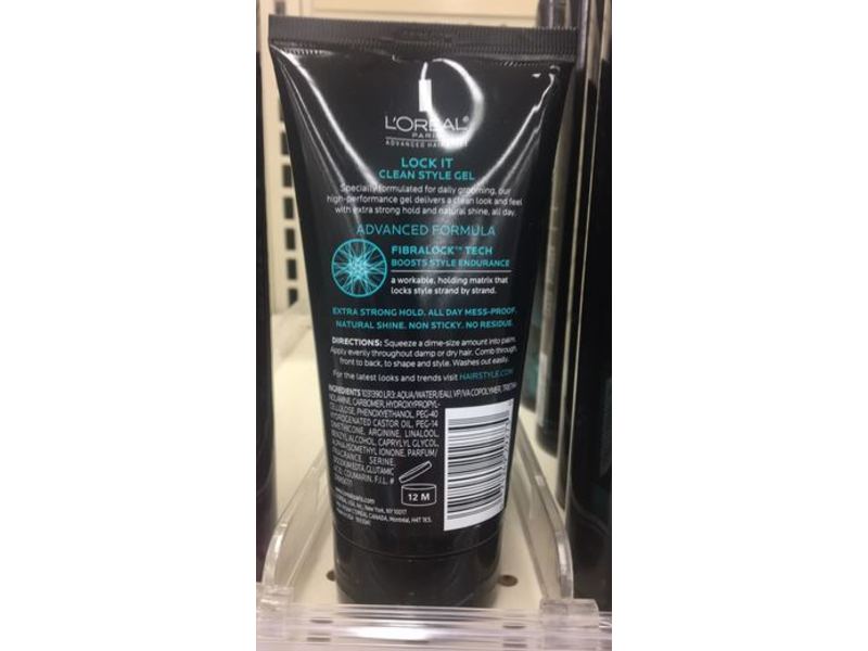 L'Oreal Paris Advanced Hairstyle Lock It Clean Style Gel, 5.1 oz/150 mL