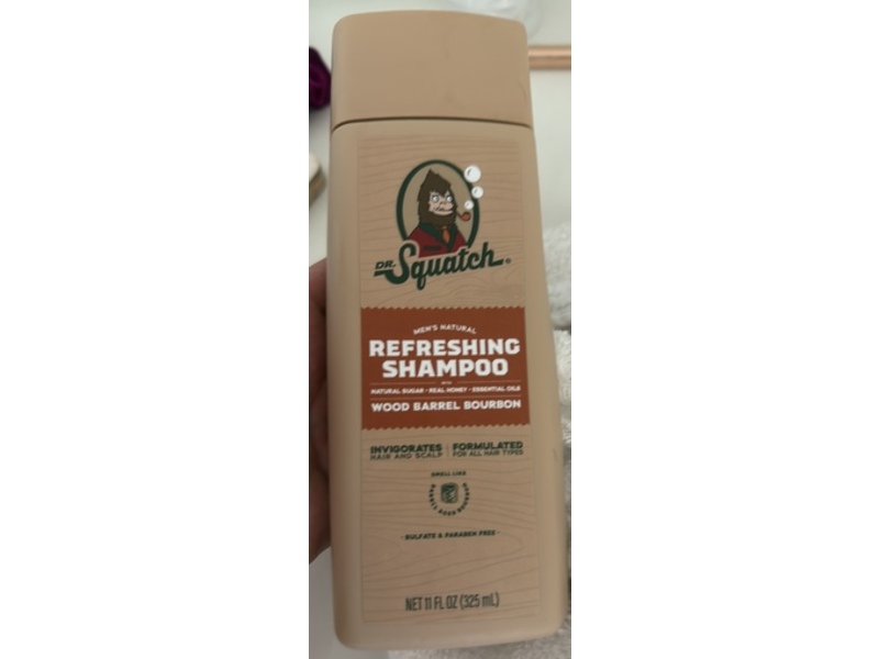 Dr. Squatch Refreshing Shampoo, Wood Barrel Bourbon, 11 fl oz/325 mL