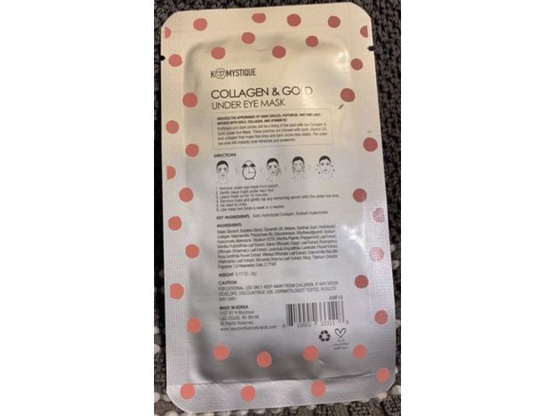 K-Mystique Collagen & Gold Under Eye Mask, 0.17 oz/6 g