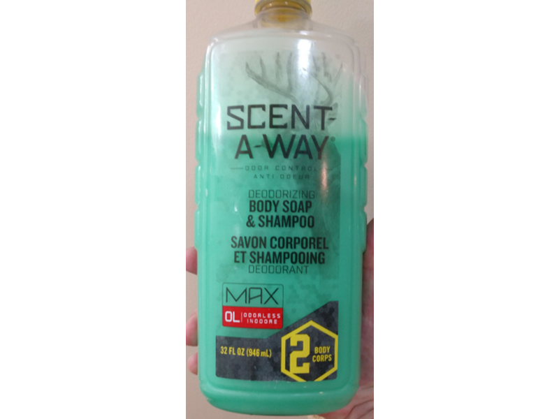 Hunters Specialties Scent - A - Way Deodorizing Body Soap & Shampoo, 32 fl oz/946 mL