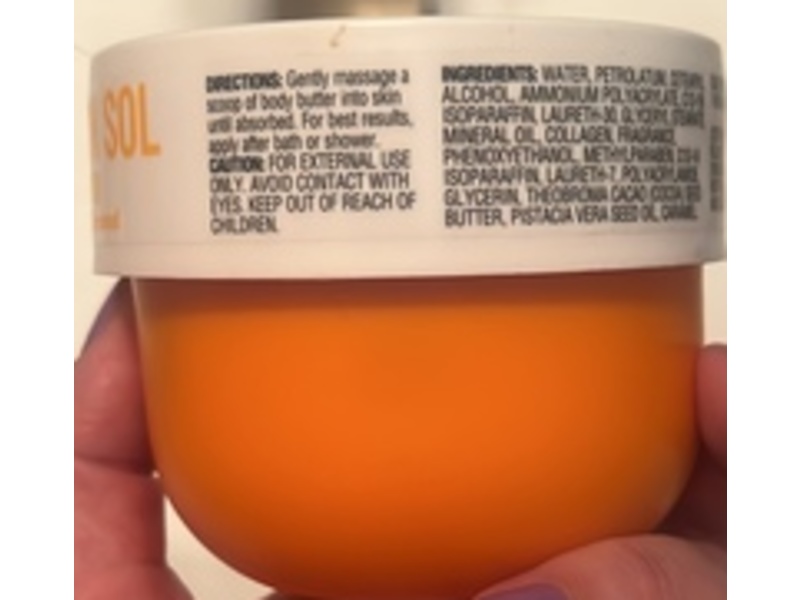 SPA Luxury Brazilian Sol Body Butter, Pistachio & Caramel, 6 oz