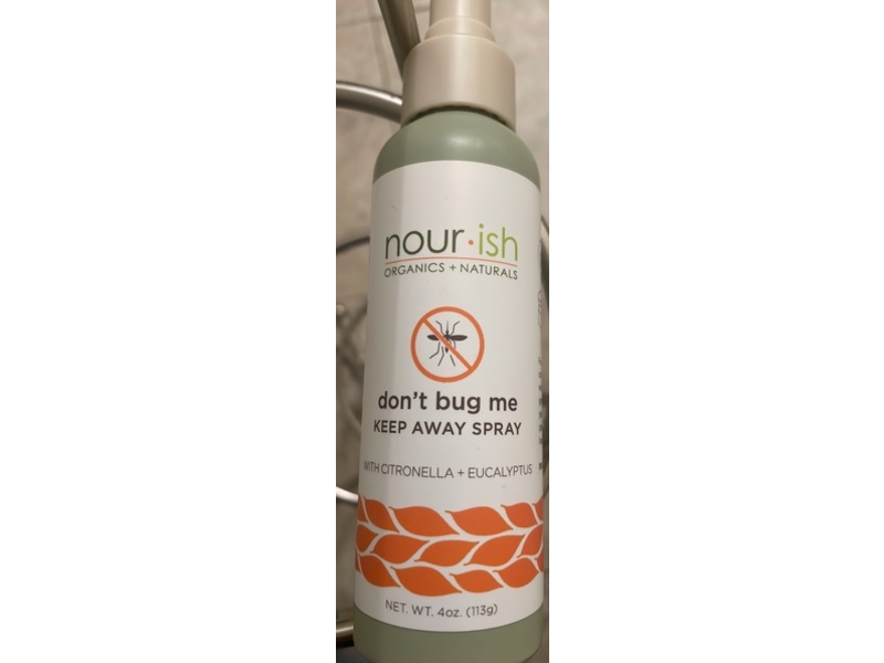Nour.ish Don't Bug Me Keep Away Spray, Citronella + Eucalyptus, 4 oz/113 g