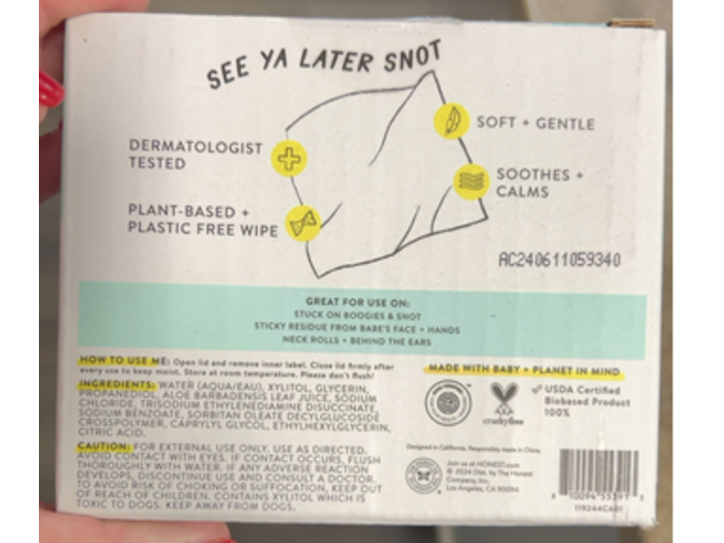 Honest Sniffer Soothers Wipes, 60 Count, Pack Of 2