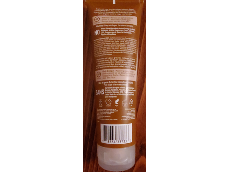 Desert Essence Body Wash, Sweet Almond, 8 oz/237 mL