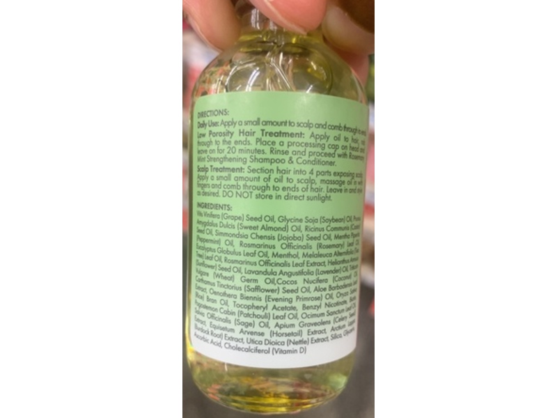 Mielle Scalp & Hair Strengthening Oil, Light, Rosemary Mint, 2 fl oz/59 mL