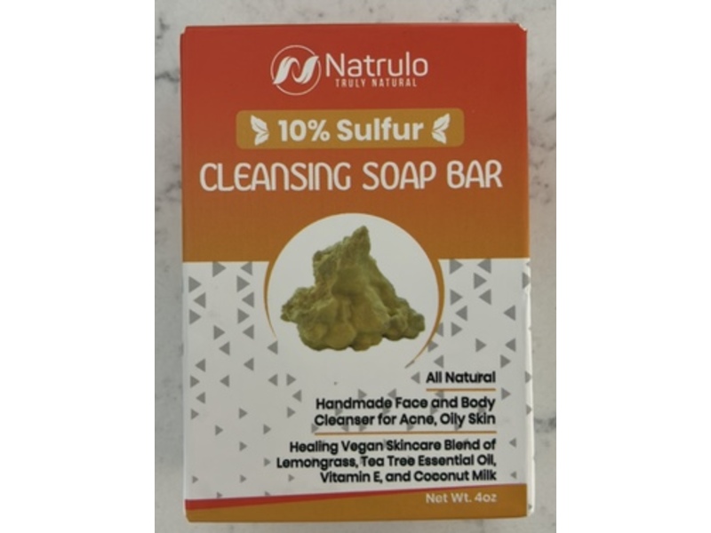 Natrulo Cleansing Soap Bar, 10% Sulfur, 4 oz