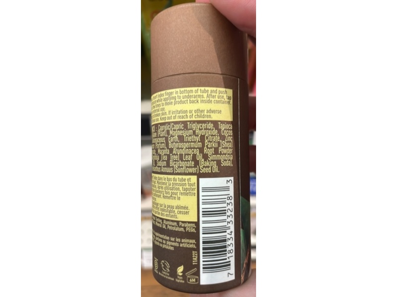 Desert Essence Deodorant, Coconut, 2.25 oz/63 g