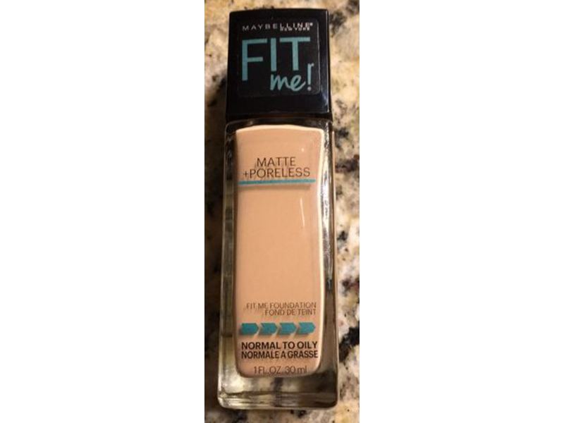 Maybelline New York Fit Me Matte + Poreless Foundation, Creamy Beige, 1 fl oz/30 mL
