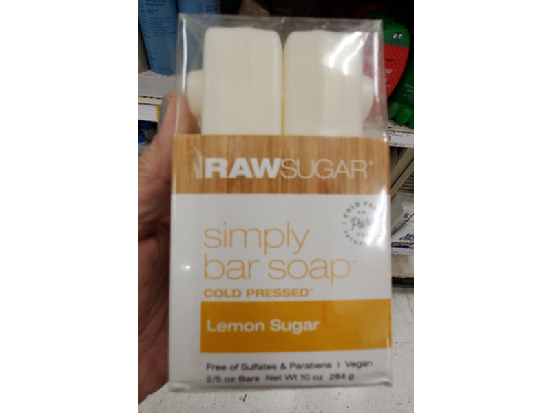 Raw Sugar Simply Bar Soap, Lemon Sugar, 10 oz/284 g, 2 Bars