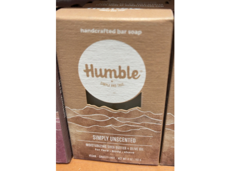 Humble Moisturizing Bar Soap, Shea Butter & Olive Oil, 4 oz/113 g