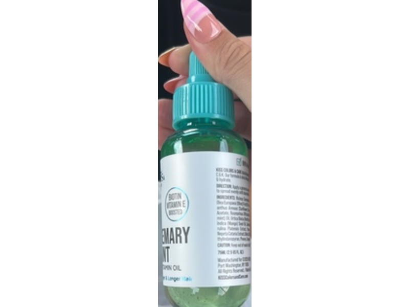 Kiss Colors & Care Multivitamin Oil, Rosemary & Mint, 2.5 fl oz/75 mL
