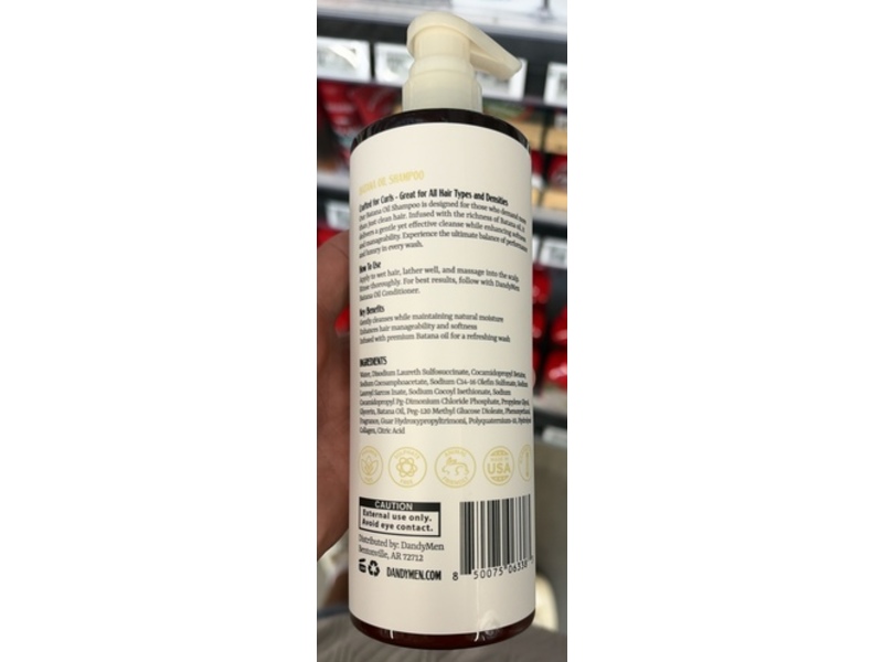 DandyMan Shampoo, Batana Oil, Saffron Ember, 11.83 fl oz/350 mL