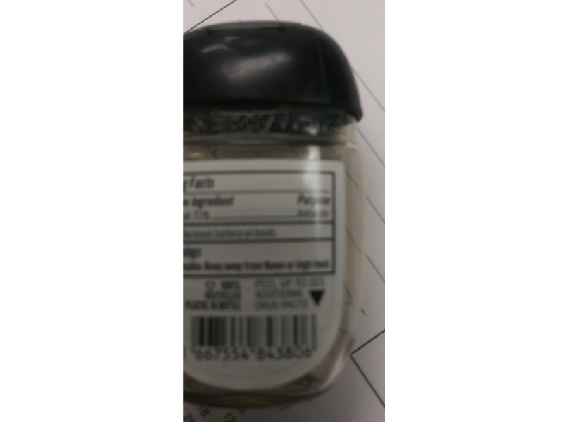 Bath & Body Works Pocket Bac Antibacterial Hand Gel, Champagne Toast, 1 fl oz/29 mL