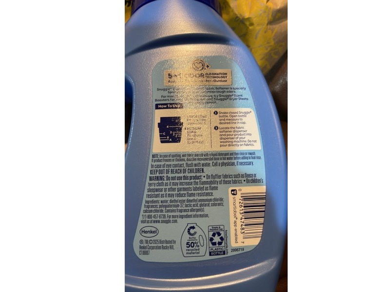 Snuggle +SuperFresh Liquid Fabric Conditioner, Morning Breeze, 40 Loads, 35.7 fl oz/1.05 L