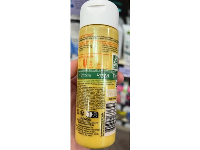 Garnier Brightening Liquid Care, Vitamin C, 120 mL