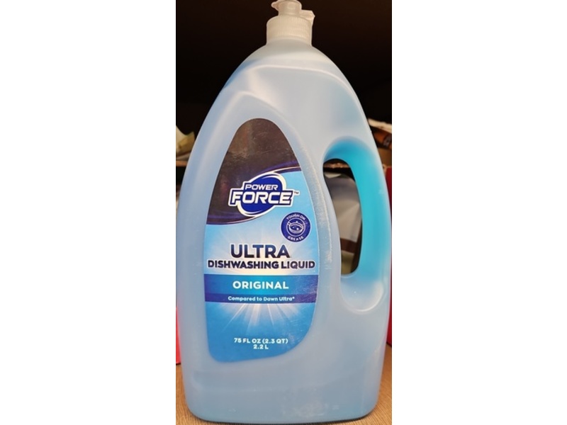 Power Force Ultra Dishwashing Liquid, Original, 75 fl oz/2.2 L