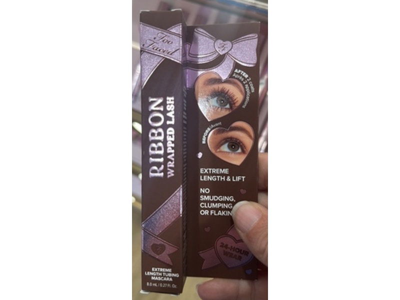 Too Faced Ribbon Wrapped Lash Extreme Length Tubing Mascara, 02 Chocolate, 0.27 fl oz/8 mL