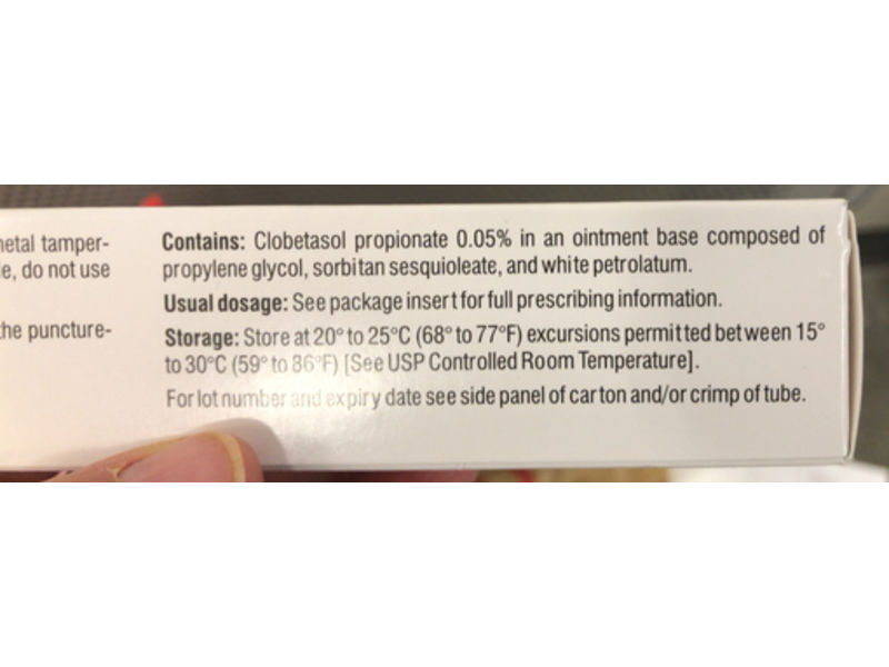 Clobetasol Propionate Ointment USP, 0.05%, 60 g Lupin Limited Pharmaceutical Co. (RX)