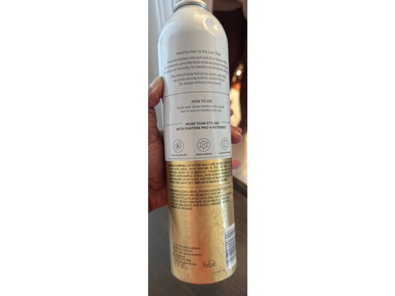 Pantene Extra Strong Hold Nutrient Rich Spray, Pro Vitamin B5 & Antioxidants Level 5, 0.14 oz/397 g