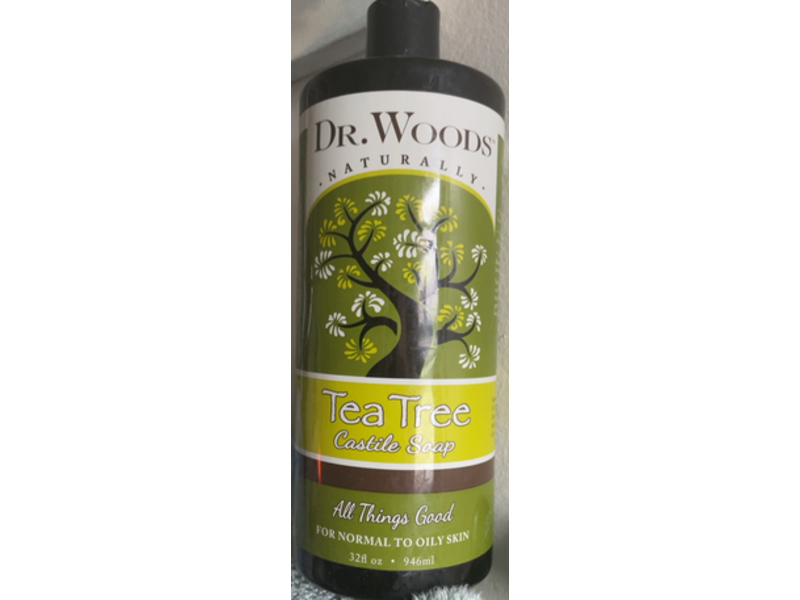 Dr. Woods Castile Soap, Tea Tree, 32 fl oz/946 mL