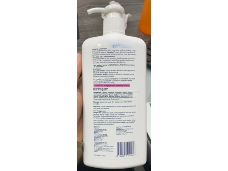 Ceradan Gentle Face & Body Cleanser, 280 mL