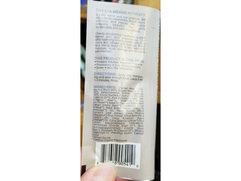 Onesta Conditioner, Moisturizing, 0.25 fl oz/7 mL